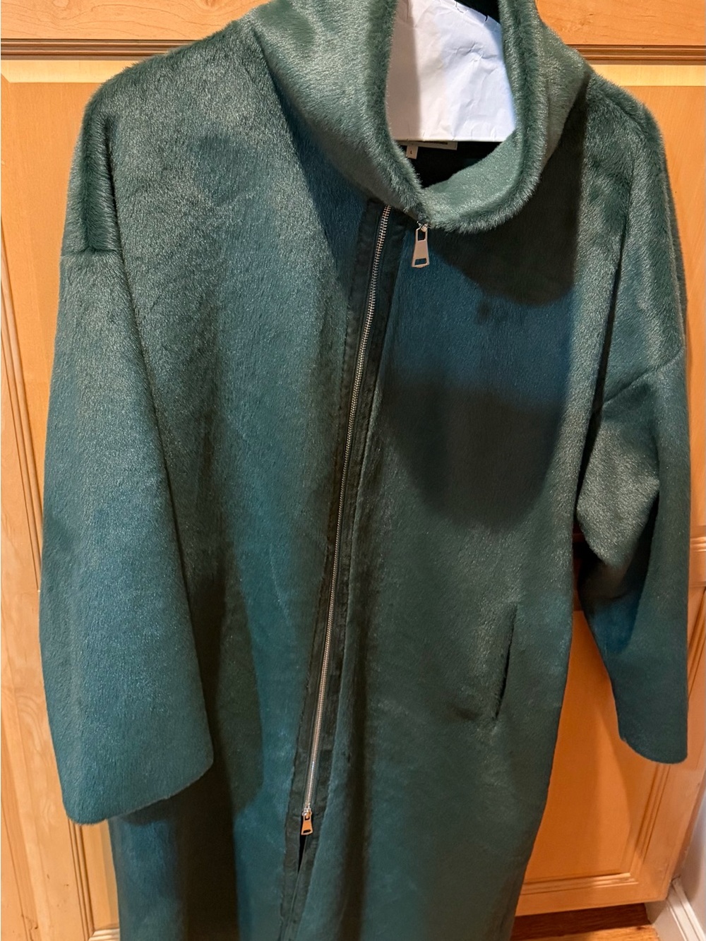 NWOT *RARE* Free People Forest Green Zip-Front Trench Coat